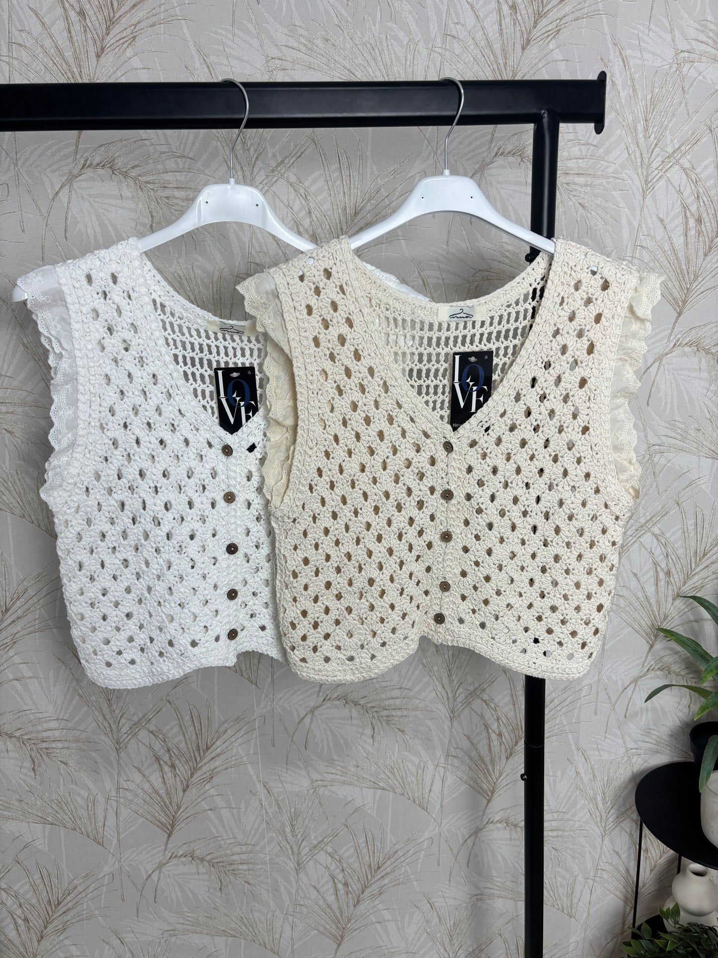 Top crochet volante
