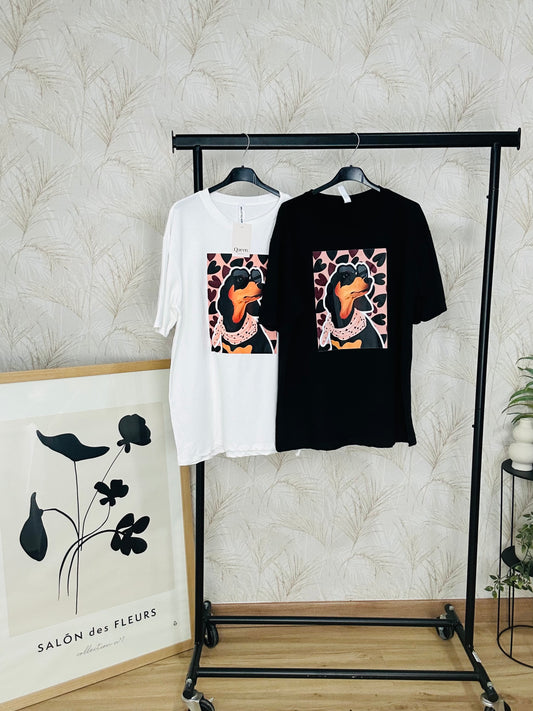 Camiseta perrito oversize